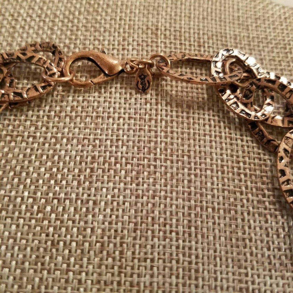 Premier Designs Western Necklace Copper Festival Layered Hammered Gothic 1414 - Picture 5 of 5